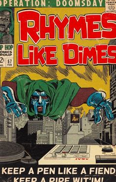 an advertisement for rhymes like dimes on the cover of a comic book