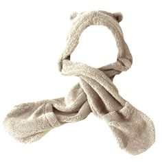 Here is a kawaii creation: the teddy bear scarf hat. This is a set that serves as both a hat and a scarf. It is ultra soft and plush and will keep your neck and head warm. Ideal when it's cold. The advantage is that you can also put on the ends of the teddy bear scarf like mittens/gloves. You will then have big, soft bear paws. Color: Beige/Off-White Dimension : Total height: 92 cm Cap diameter: 27 cm Height from bottom of sleeve to neck: 64 cm Height of the Mitten/Glove area: 20 cm Teddy Bear Scarf, Bear Scarf, Soft Bear, The Mitten, Bear Paws, Scarf Hat, It's Cold, White Beige, Mitten Gloves