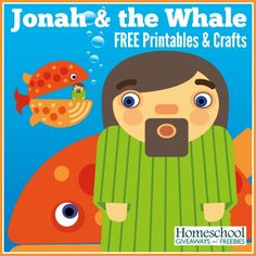 Jonah and the Whale FREE Printables and Crafts Whale Craft, Whale Crafts, Jonah And The Whale, Preschool Units, Bible Story Crafts