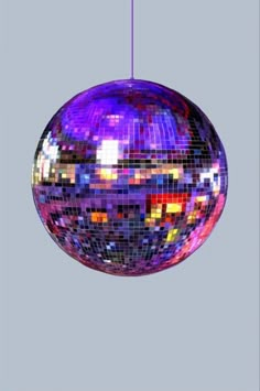 a disco ball hanging from the ceiling