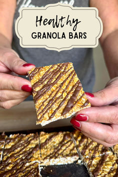 chocolate drizzled homemade granola bars Homemade Healthy Granola Bars, Homemade Healthy Granola, Weight Watcher Cookies, Sugar Free Pancake Syrup, Homemade Granola Bars Healthy, Granola Bites, Delicious Meal Prep, Healthy Granola, Healthy Granola Bars