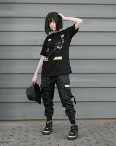 Techwear Female, Girl Techwear, Techwear Dress, Techwear Girl, 2000s Japanese Fashion, Cyberpunk Clothes