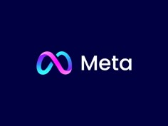 the word meta on a dark blue background