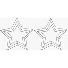 two star shapes are shown in black and white