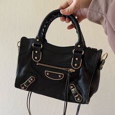 Balenciaga Mini City Bag In Black Condition: Excellent Condition. Missing The Big Strap. Balenciaga Mini City Bag, Balenciaga Mini City, Balenciaga Bag, Balenciaga City Bag, Mini Bag, Balenciaga, Bag Lady, Black, Color