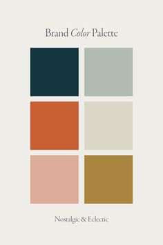 the brand color palette for nostalgic & eclectic