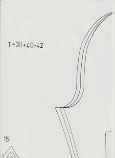 a drawing of a chair with the seat up and measurements for it's back