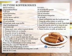 an image of a recipe for cookies on a plate with the words outdose koffekofekes