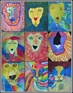 art projects for kids that include lion faces