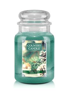 Tinsel Thyme Country - Kringle Candle Store Country Candle, Candle Brand, Paraffin Candles, Candle Branding, Candle Company, Cozy Room Decor, Large Jar