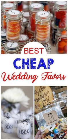 the best cheap wedding favors for guests to have in their own jars and mason jars