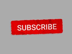 a red subscribe sticker on a gray background