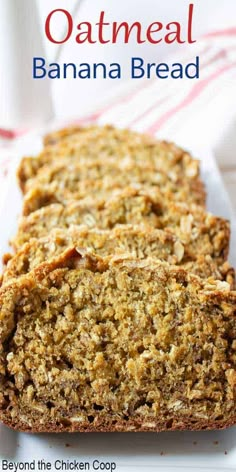 two slices of banana bread sitting on top of a white plate