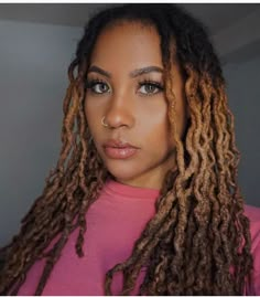 Highlight Locs, Loc Color Ideas, Loc Nation, Girls With Locs, Loc Colors, Women Locs, Colored Locs, Long Dreads, Dreads Girl