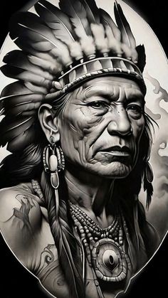 Indian Chief Headdress Tattoo, Indian Chief Head Tattoo, Indian Chief Tattoo Design, Indian Headdress Tattoo Design, Native Tattoo Design, Chief Tattoo Design, Native Indian Tattoo Design, Headdress Tattoo Design, Native American Indians Tattoo