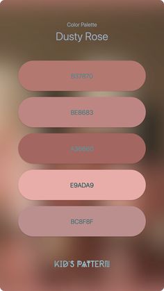 the color palette for dusty rose