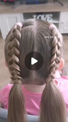 Small Girl Hairstyles, Childrens Hairstyles Girls Easy, Hairstyles For 6 Year Girl, Girl School Hairstyles Easy, Hairstyles For 4 Year Girl, Hair Styles For Kindergarteners, Hair Ideas For Kids Easy, Toddler Gymnastics Hair, Girl Easy Hairstyles Kids