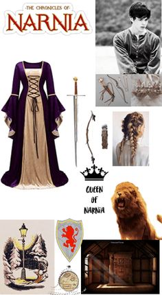 an image of narnia movie poster with costume and accessories for the main character