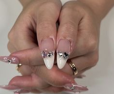 Acrylics With Charms, Grunge Nails, Colored Acrylic Nails, Fire Nails, Classy Nails, Funky Nails, Pretty Acrylic Nails