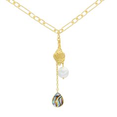 This necklace sounds like a stunning combination of elegance and beach-inspired charm. The cascading charms of a seashell, pearl, and teardrop stone set in a bezel add a beautiful, layered look. The 18k gold plating gives it a rich, luxurious finish. With an 18" length and a 2" extender, it offers versatility in how you wear it, and the 2" charms provide a lovely focal point. It’s a perfect piece for adding a touch of sophistication and a hint of coastal charm to any outfit. Every piece of jewel Luxury Shell Jewelry With Pearl Charm, Elegant Beach Necklaces With Charms, Necklace With Pearl, Coastal Charm, Zodiac Jewelry, Creating Jewelry, Beach Inspired, Affordable Jewelry, Gold Plated Necklace