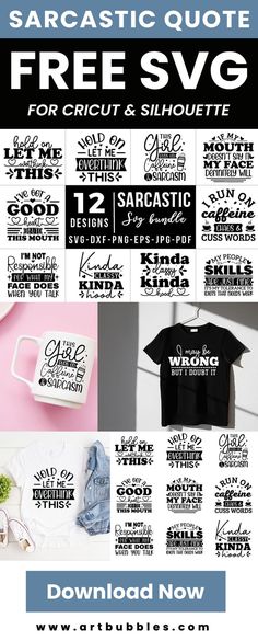 Free SVG | Sarcastic Quotes Free SVG Bundle Free Svg Files For Cricut Bundle Cricut, Craft Svg Quotes, Sarcastic Svg Files Free, Crichton Tshirt Ideas, Free Decals Downloads, Svg Files For Tshirts, Free Svg Tshirt Designs, T Shirt Design Svg Free, Sarcasm Svg Free