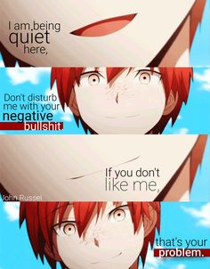 Classroom Quotes, A Silent Voice, Anime Jokes, Anime Memes Funny, Badass Quotes