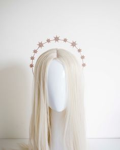 Rose Gold Stars  Headband - Panmilli halo crown Bridal Gold celestial Headband, Gold Galaxy Stars and Moon Bridal Crown, Gold Bridal Halo Crown, Stars and Moon Headband This crown will be a great addition to the fine art photography, wedding, it is suitable as a prop for pregnancy photo-shoot, enhance your festival outfit, fort make-up artist, Ball, Party... This romantic headband is handcrafted using an array of gold and gold tone flower shapes, metal components, crystals and glass pearls.  You will love this headdress and it will serve you well. The Halo Headpiece from Panmilli  are works of art, each piece is made by hand with love and passion Thank you for your interest and we look forward to your order :) You can find more crowns in our shop: www.panmilli.etsy.com You can start follow Celestial Headband, Headband Photoshoot, Moon Headband, Stars Headband, Crown Goddess, Gold Galaxy, Bridal Halo, Wedding Hair Wreath, Simple Headbands