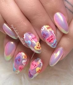 Nails With Hearts, Valentines Nail Art Designs, Vday Nails, Red Valentine, Valentine Nail Art, February Nails, Tree Nails, Art 2024, Nail Designs Valentines