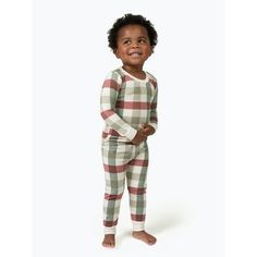 Made from luxurious ultra-soft hacci fabric, our two-piece pajama set offers a gentle touch for a snug night's rest. The simple pull-on design simplifies dressing and diaper changes, while the comfort-stretch waistband ensures a comfortable and secure fit. Add a touch of festive cheer into your little one's bedtime ritual with these timeless holiday pajamas. Our essentials have been independently certified with STANDARD 100 by OEKO-TEX so that you dont have to worry about harmful substances in y Bedtime Ritual, Christmas Pajama Set, Holiday Pajamas, One Piece Pajamas, Kids Clothes Boys, Gentle Touch, Boys Pajamas, Green Outfit, Sleep Shirt