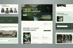 the website design is designed to look like it has been created in green and white