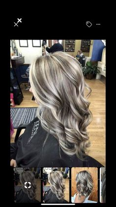 Pin by Katarina Vukovic on Hair in 2021 | Gray hair highlights, Grey hair color, Silver hair color Hair Color Blonde With Lowlights, Blonde With Lowlights, Lowlights Highlights, Blonde Hair With Roots, Hair Color Blonde, Henna Hair, Caramel Highlights, Ash Blonde Hair