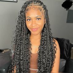 #braids Cool Braids For Black Women, Regular Braids, Head Braids, Human Hair For Braiding, Era Aesthetic, Healing Era, Black Hair Dye