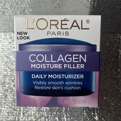 New Loreal Collagen Daily Moisturizer Loreal Moisturizer, Loreal Revitalift, Collagen Moisturizer, Night Moisturizer, Firming Serum, Anti Aging Wrinkles, Anti Aging Moisturizer, Facial Moisturizers, Moisturizer With Spf