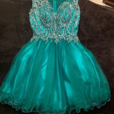 Beautiful Short Dress, Size Xs Never Worn. New With Tags. My Daughter Changed Her Mind. Teal Green Dress, Beautiful Dresses Short, Dresses Formal, Teal Green, Short Dress, My Daughter, Green Dress, Short Dresses, Prom Dresses