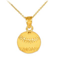 Solid 14k Gold Baseball Softball Pendant Necklace Item No.: N87 Metal Type: 14k Solid Gold (Also Available In 10k Solid Gold) Metal Color: Yellow Gold. (Also Available In White Gold And Rose Gold) Pendant W/Chain Weight: 2.6 - 2.8 Grams (Vary From Chain) Height W/Bail: 0.7" In. Width: 0.5 In. Chain Is In 16" 18", 20", 22" Brand New Made To Order. Please Allow 5-7 Days To Be Shipped. Necklace White Gold, White Gold Pendant Necklace, Shine Jewelry, Necklace Rose Gold, Rose Gold Pendant, Necklace Rose, Necklace White, Baseball Softball, Rose Gold Necklace