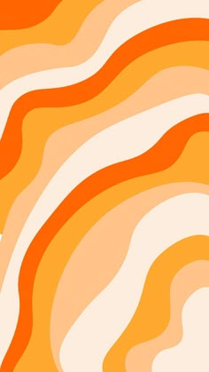 an orange and white background with wavy lines