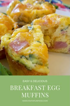 breakfast egg muffins with ham and cheese