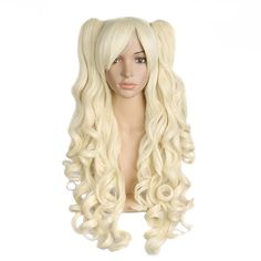 Category:Synthetic Wig; Gender:Women's; Wig Type:Cosplay Wig; Occasion:Daily Wear,Party / Evening,Vacation,Daily,Cosplay Costumes; Age Group:Adults; Color Shade:Blue,Purple,Green,Pink,White,Blonde,Dark Brown,Black; Hair Material:Synthetic Hair; Cap Construction:Machine Made; Texture:Curly; Length:Long; Features:Soft,Cosplay,Easy to Carry,Fashion,Comfortable; Heat Resistant:Yes; Listing Date:07/27/2023; Cap Circumference:; Front to Back:; Nape of Neck:; Side to Side Across Forehead:; Side to Side Jean Cosplay, 2 Ponytails, Hair Rods, Blonde Ponytail, Ponytail Wig, Wig Party, Clip In Ponytail, Halloween Wigs, Natural Wigs