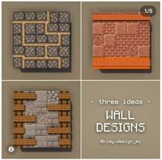 four different types of wall designs