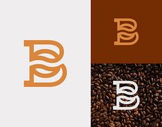 coffee beans with the letter b and e on them are shown in three different colors