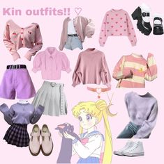 Sailor Moon Closet Cosplay, Sailor Moon Aesthetic Outfit, Sailor Moon Fashion Inspired Outfits, Sailor Moon Outfit Ideas, Sailor Moon Inspired Outfits, Usagi Sailor Moon, Nana Clothes, 80s Inspired Outfits, Sailor Moon Outfit