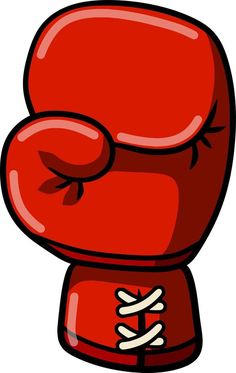 a red boxing glove with bandages on it