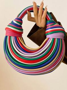 Chic Multicolor Shoulder Bag With Zipper Closure, Modern Multicolor Spring Bags, Versatile Multicolor Shoulder Bag With Zipper Closure, Versatile Multicolor Spring Bags, New In Fashion, Colorful Handbags, Leisure Fashion, Stylish Handbags, Woven Tote Bag