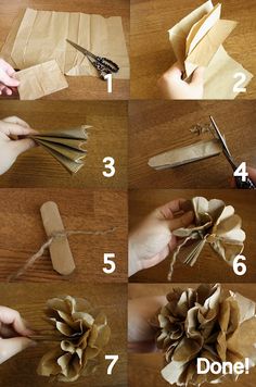 instructions to make a paper flower