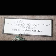 this is us wedding sign on the wall