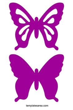 two purple butterflies on white background with text that says, templates for stencils