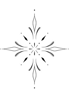 a black and white snowflake design on a white background