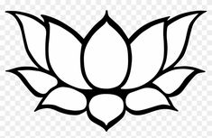 a black and white lotus flower on a transparent background