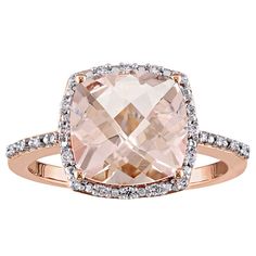 Showcase your love in a beautiful way with this Stella Grace 14k Rose Gold Morganite & 1/10 Carat T.W. Diamond Engagement Ring. Click on this JEWELRY & WATCHES GUIDE to learn about fit, styles, materials and more! Showcase your love in a beautiful way with this Stella Grace 14k Rose Gold Morganite & 1/10 Carat T.W. Diamond Engagement Ring. Click on this JEWELRY & WATCHES GUIDE to learn about fit, styles, materials and more! FEATURES Width: 12 mm Shank style: halo Band fit: comfort fit, gallery N Halo Band, Rose Gold Morganite, Jewelry Rings Engagement, Morganite, Cushion Cut, Womens Jewelry Rings, Diamond Engagement Ring, Gold Plating, Gold Finish