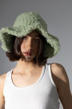 This unique, hand-knitted fluffy bucket hat is the perfect blend of cozy and stylish. Made with soft yarn, it offers a playful yet chic look, great for any season. Customize your hat by choosing your favorite color and providing your measurements for a perfect fit. Ideal for casual outings or to add a bold accessory to your wardrobe, this bucket hat will keep you looking trendy and feeling comfortable. Knit Bucket Hat, Fluffy Bucket Hat, Fluffy Knit, Bold Accessories, Bucket Hats, Soft Yarn, Favorite Color, Hand Knitting, Caps Hats